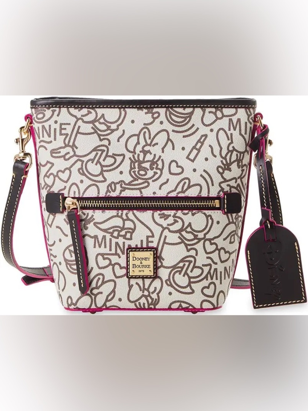 Dooney and Bourne Pink and Brown Minnie mouse Crossbody